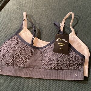 Girls 2-pack art class Rushed floral seamless bra size small